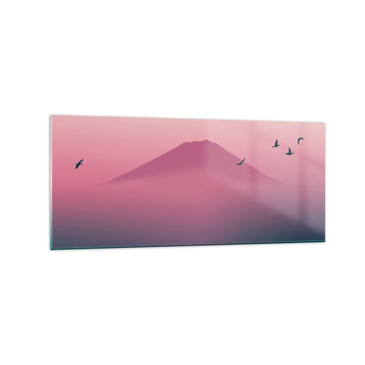 Billede på glas - Vandrer over skyerne - 120x50 cm