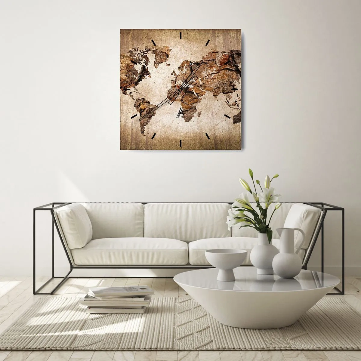 Vægur, Uret - Opdagelse af verden - 40x40 cm