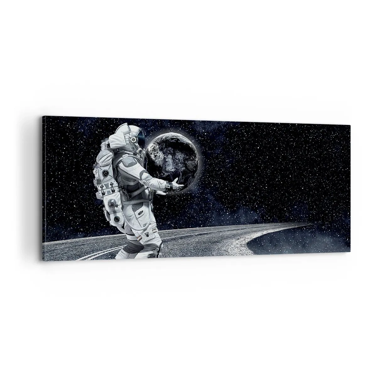 Lærredstryk - Billede på lærred - På Mælkevejen - 100x40 cm