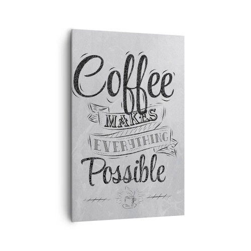 Lærredstryk - Billede på lærred - Hvordan man ikke elsker kaffe - 80x120 cm