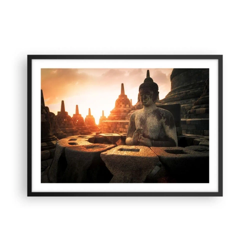 Plakat i sort ramme - Vejr med stor visdom - 70x50 cm