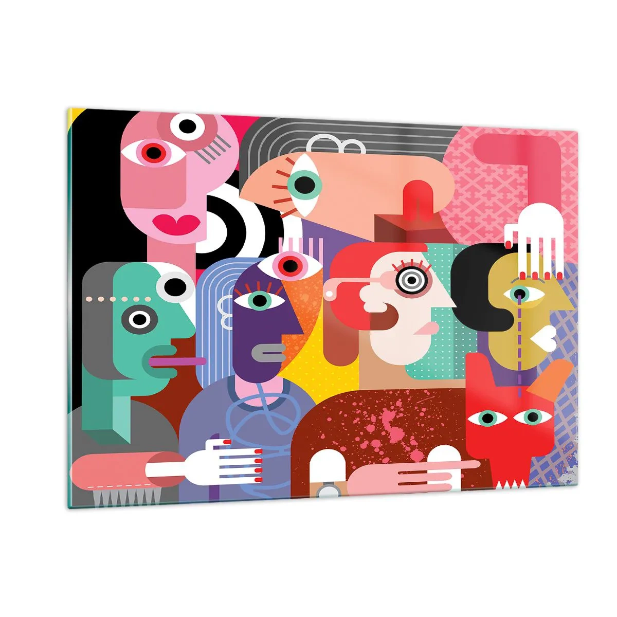 Billede på glas - Vi fra hr. Picasso - 120x80 cm