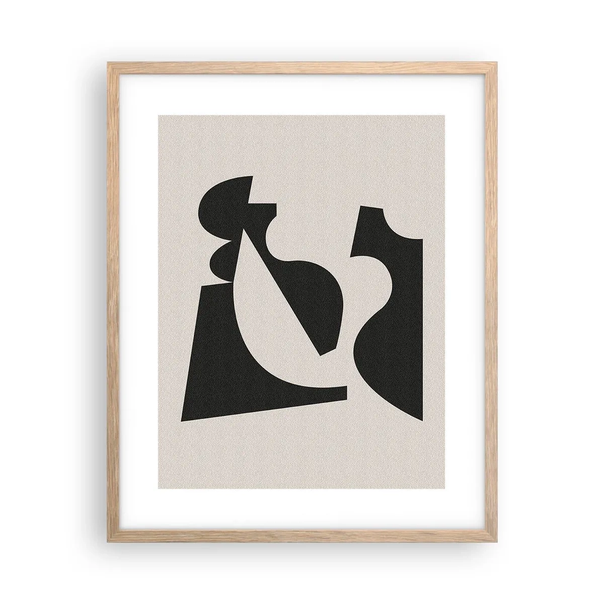 Plakat i ramme af lyst egetræ - Sammensæt din egen - 40x50 cm
