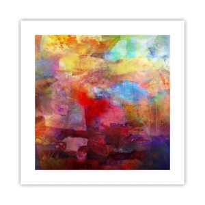 Plakat - Et kig ind i regnbuen - 40x40 cm