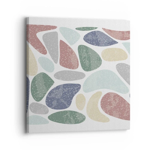 Lærredstryk - Billede på lærred - Mosaik af pulveriserede farver - 30x30 cm