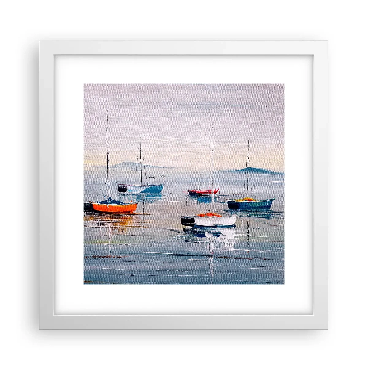 Plakat i hvid ramme - Et velfortjent hvil - 30x30 cm