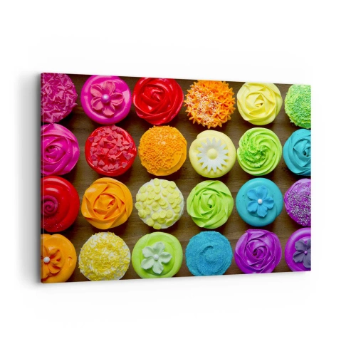 Lærredstryk - Billede på lærred - Alle er forskellige - alle er lækre - 100x70 cm