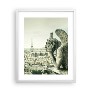 Plakat i hvid ramme - Parisisk chat - 40x50 cm