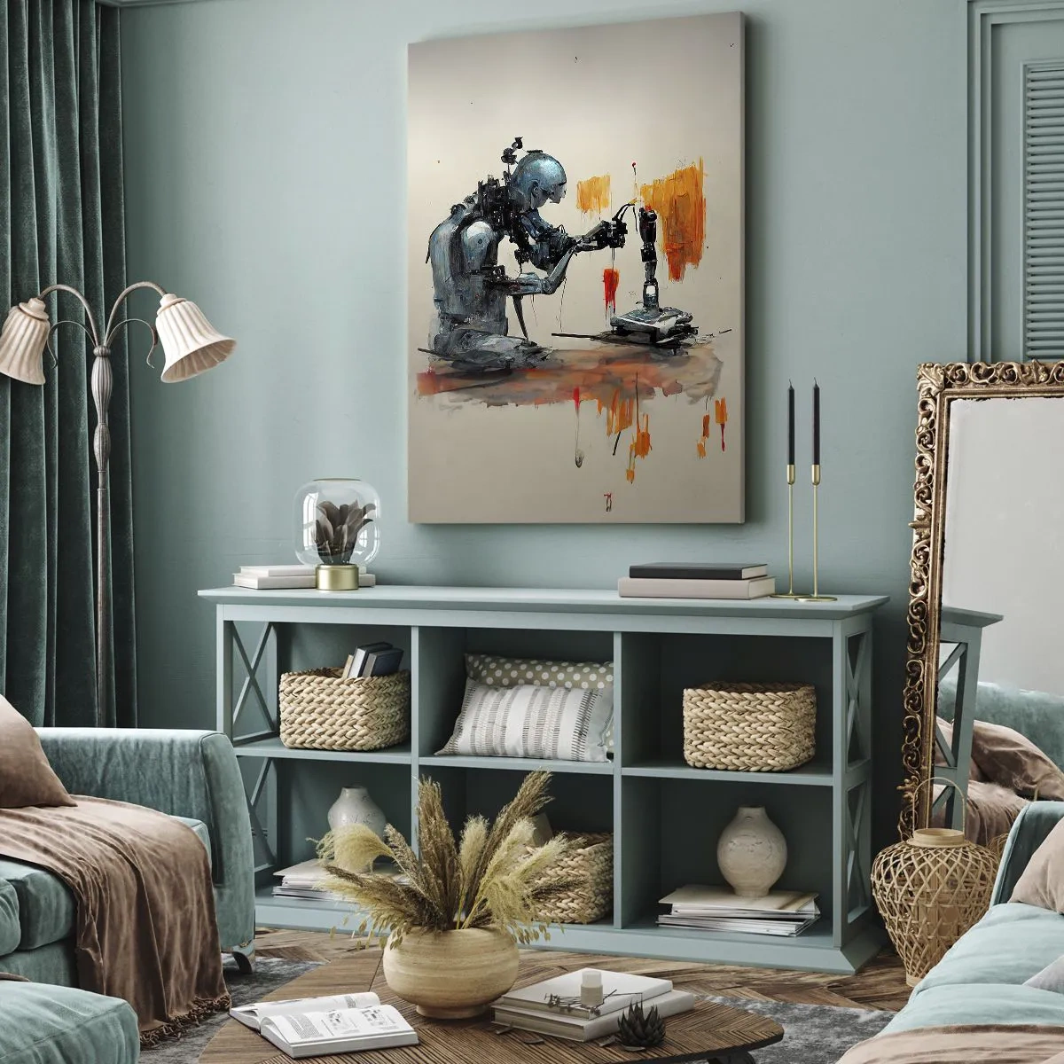 Lærredstryk - Billede på lærred - Kommer i morgen... - 45x80 cm