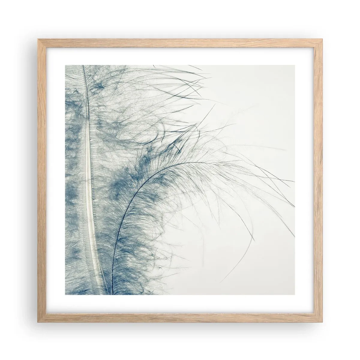 Plakat i ramme af lyst egetræ - Naturens hvisken - 50x50 cm