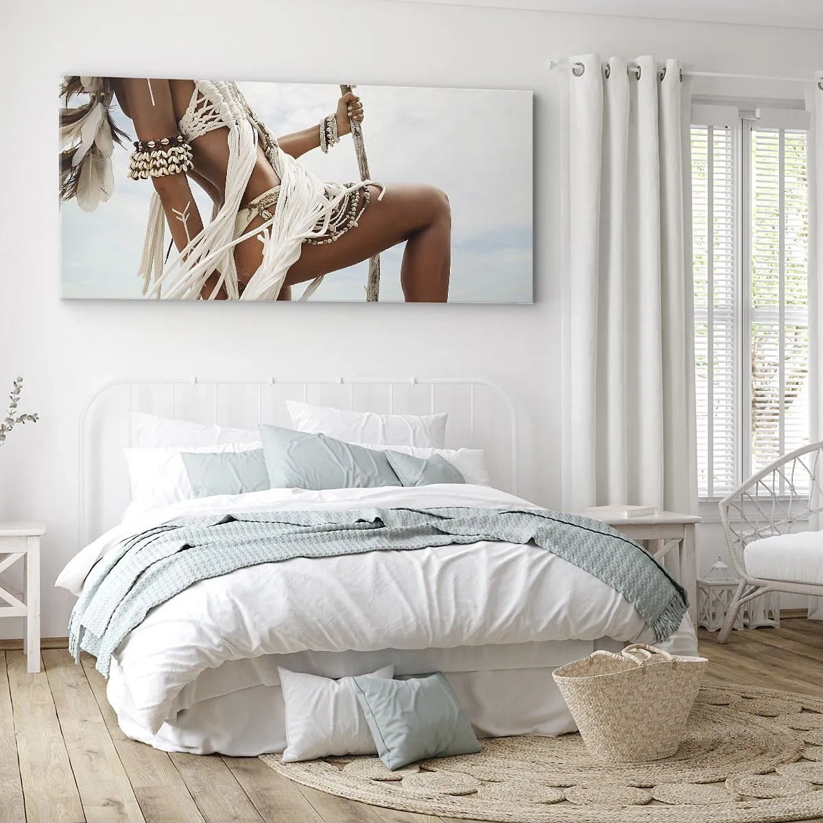 Lærredstryk - Billede på lærred - Præstinde af solen - 100x40 cm