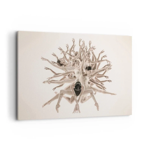 Lærredstryk - Billede på lærred - Blomstrende i dans - 100x70 cm