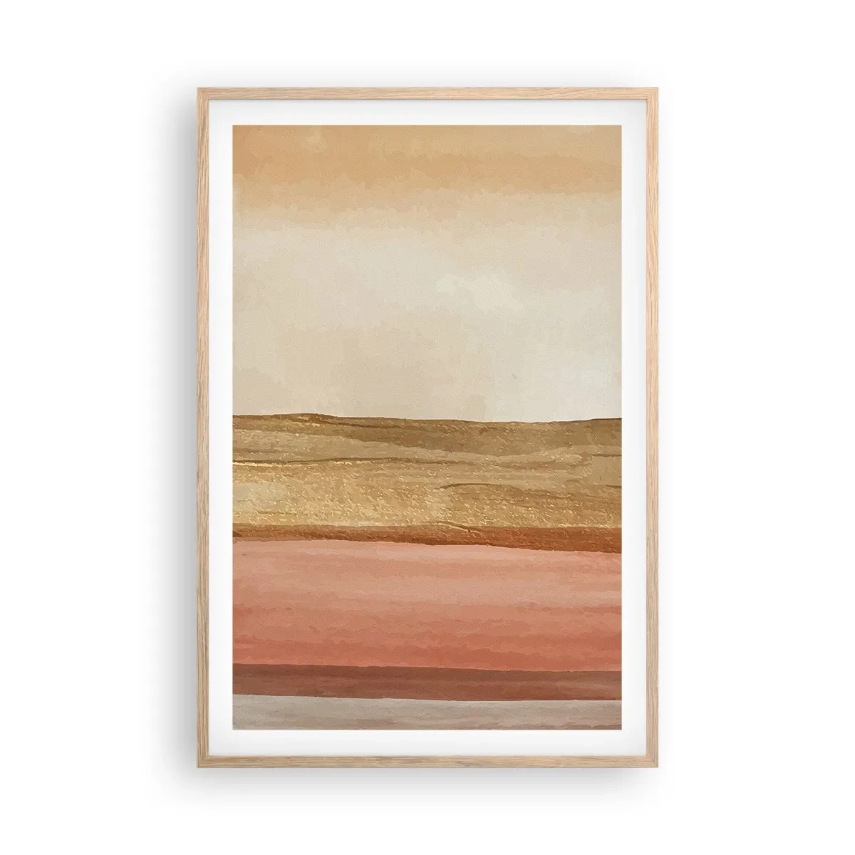 Plakat i ramme af lyst egetræ - Lodret sammensætning - 61x91 cm