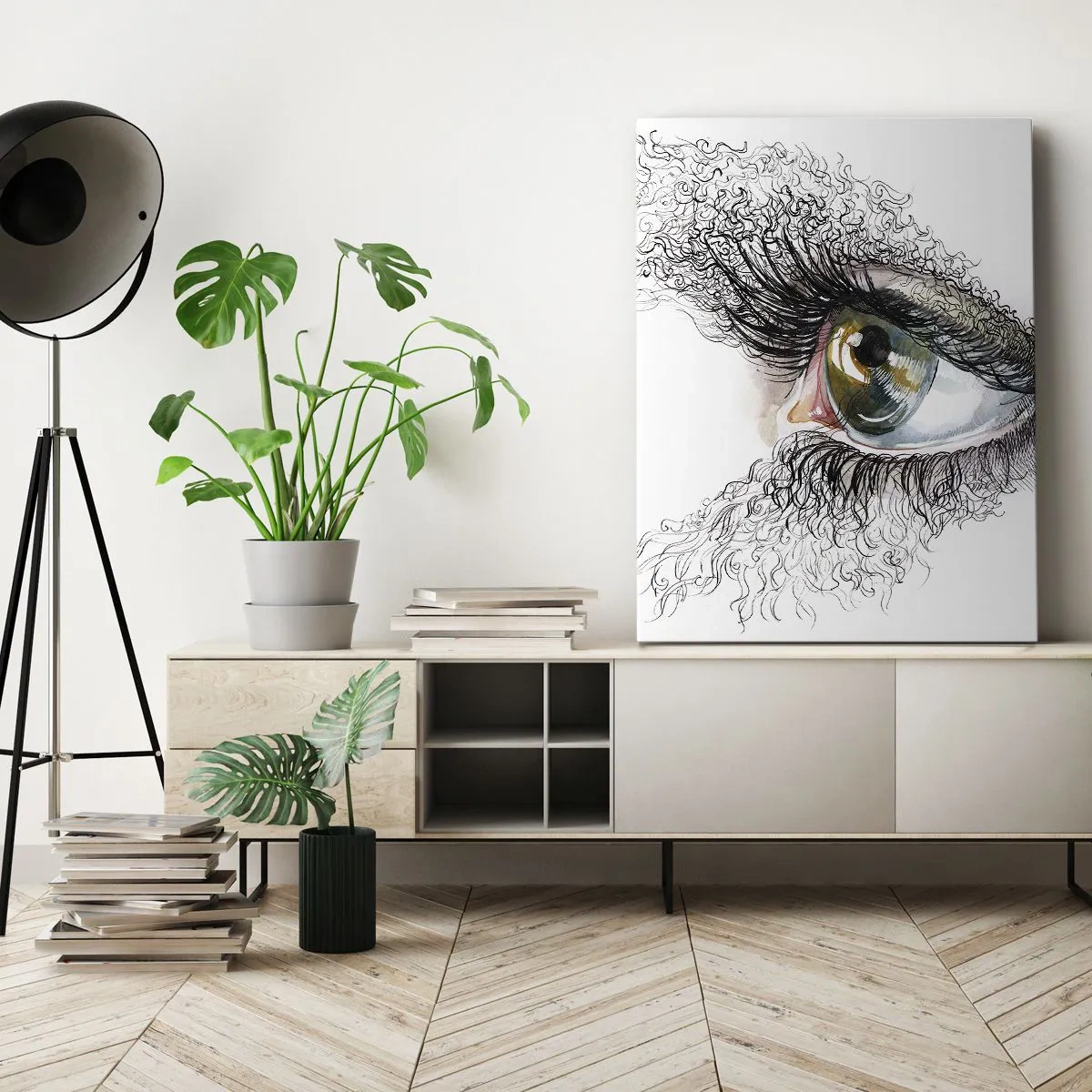Lærredstryk - Billede på lærred - Se direkte ind i sjælen - 50x70 cm