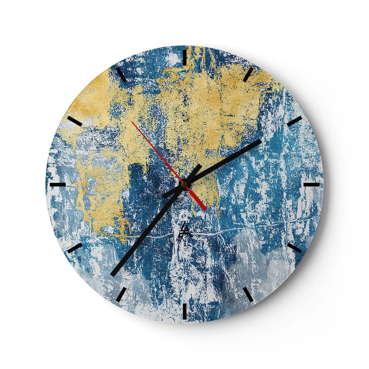 Vægur, Uret - En fredfyldt abstraktion - 40x40 cm