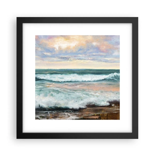 Plakat i sort ramme - Her vil du glatte din sjæl - 30x30 cm