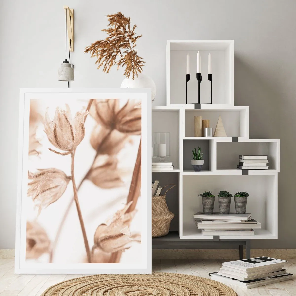 Plakat i hvid ramme - De kalder på slutningen af sommeren - 61x91 cm