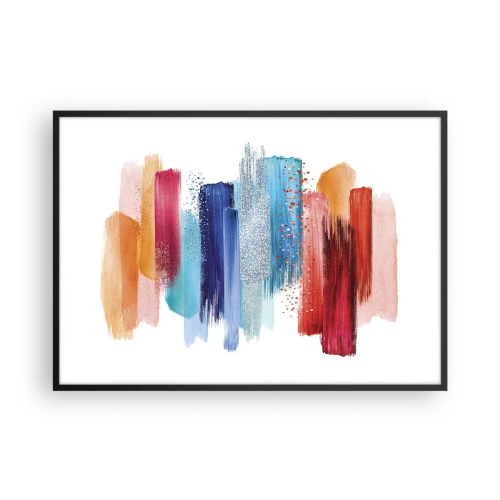 Plakat i sort ramme - Op og ned - 100x70 cm