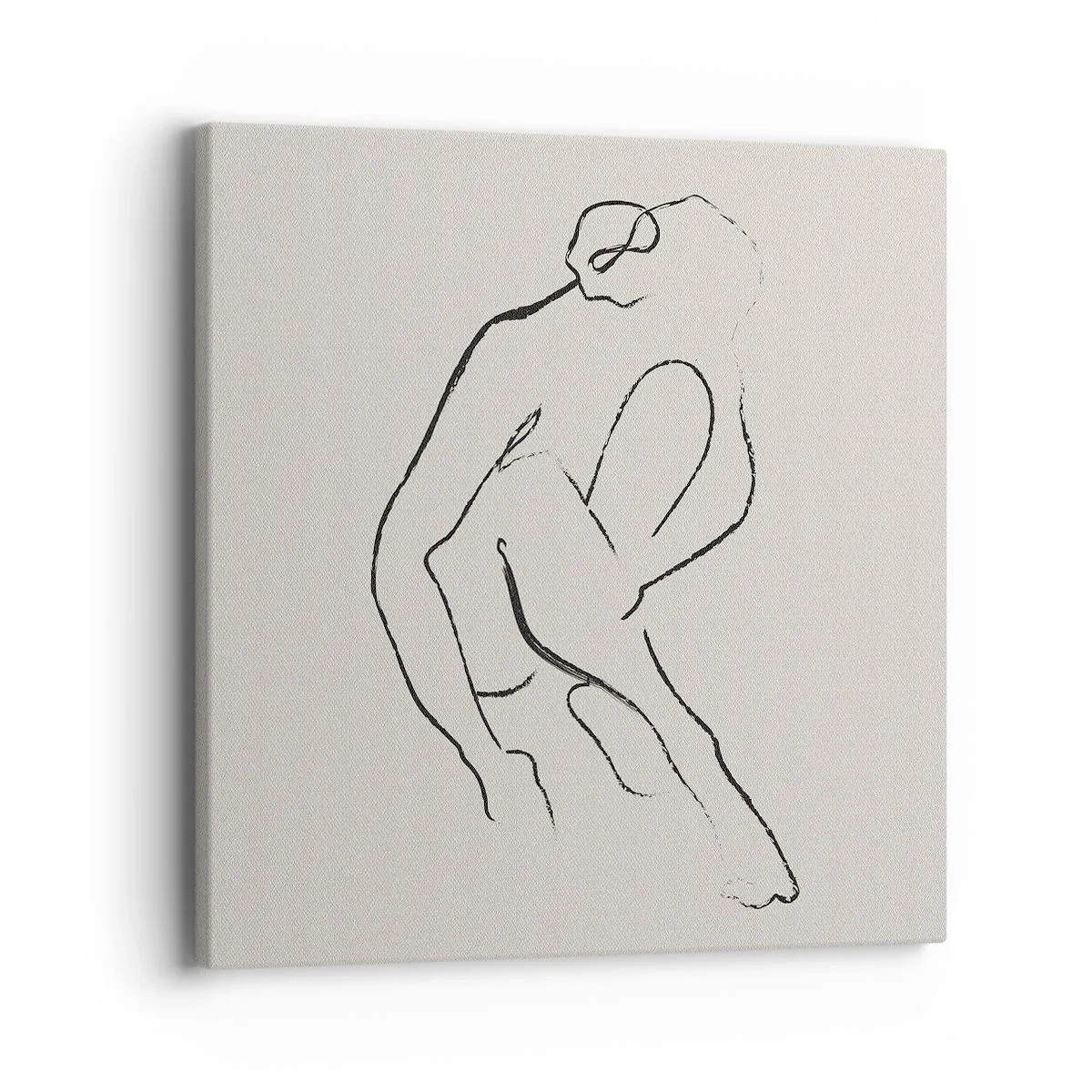 Lærredstryk - Billede på lærred - Intim skitse - 40x40 cm