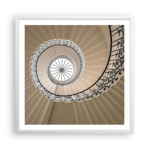 Plakat i hvid ramme - I midten af en skal - 60x60 cm