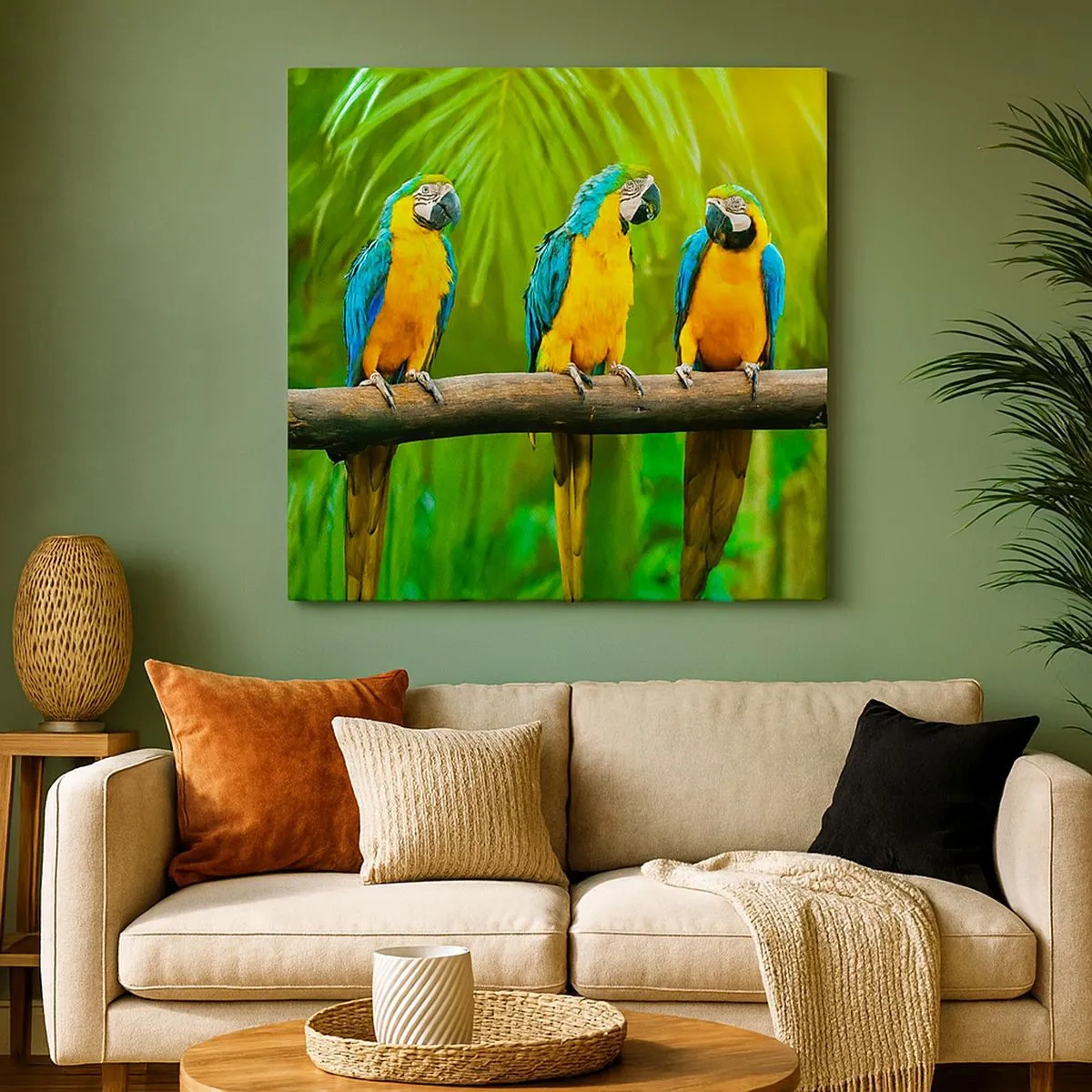 Lærredstryk - Billede på lærred - Og har du hørt, at hun...? - 30x30 cm