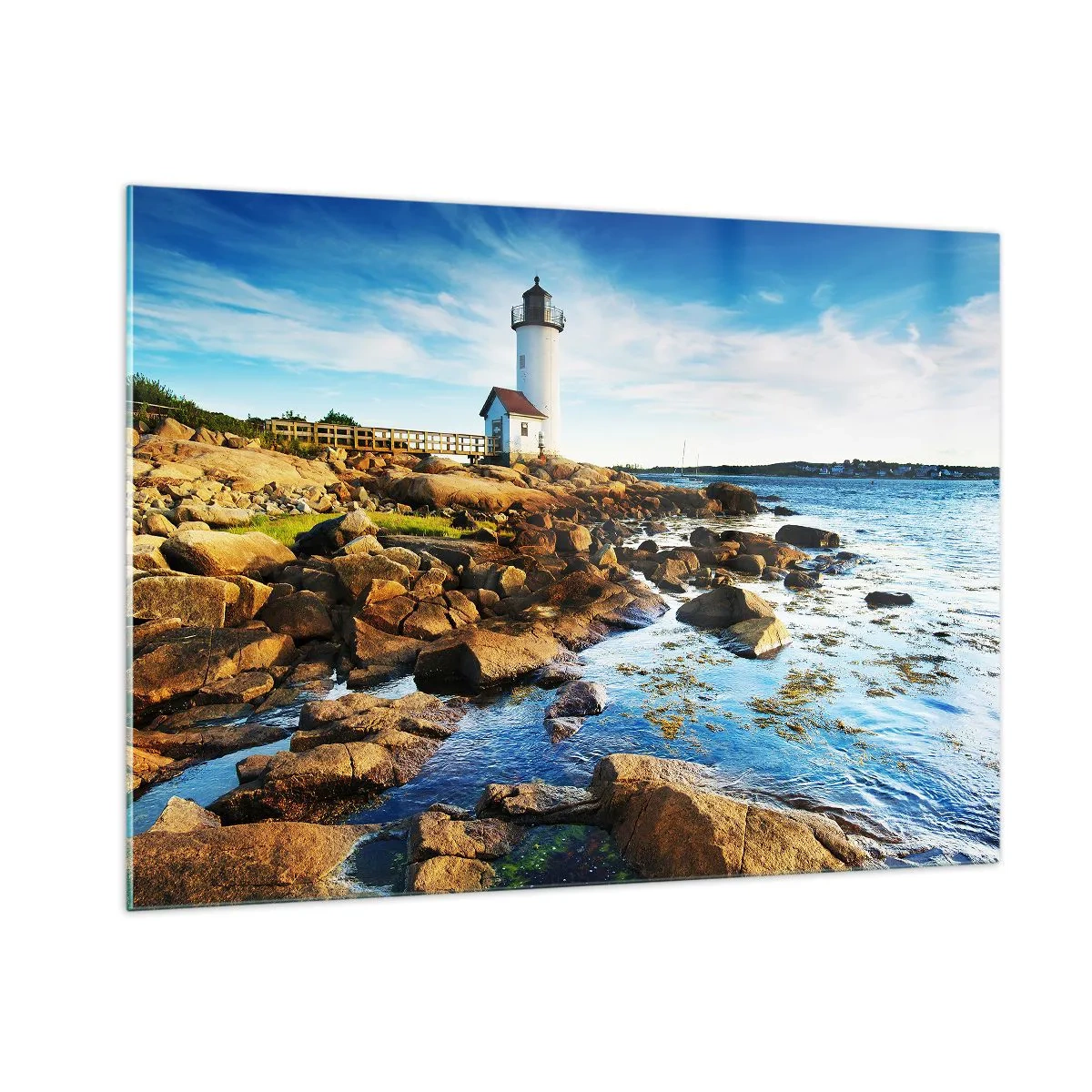 Billede på glas - Vend tilbage med glæde, jeg ser frem til - 100x70 cm