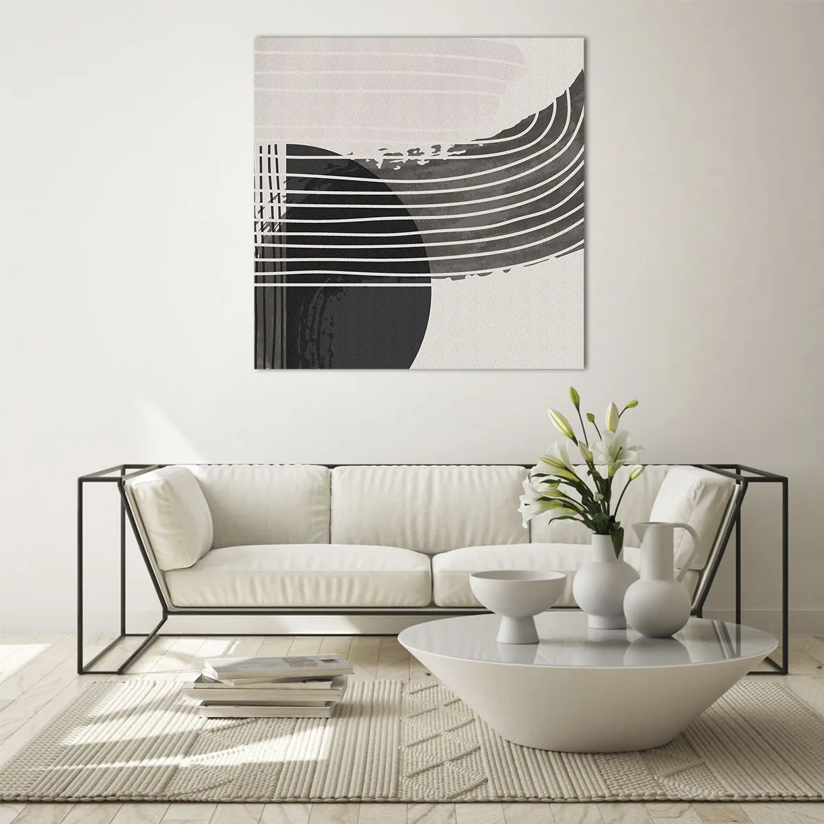 Billede på glas - Derhen og tilbage - 70x70 cm