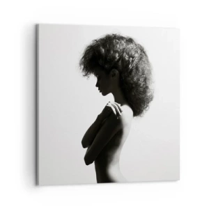 Lærredstryk - Billede på lærred - Som en blomst på en slank stilk - 60x60 cm