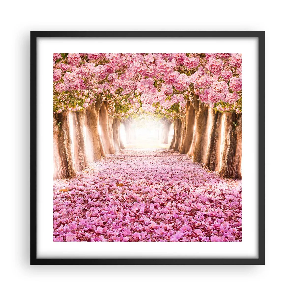 Plakat i sort ramme - Vejen til paradis - 50x50 cm
