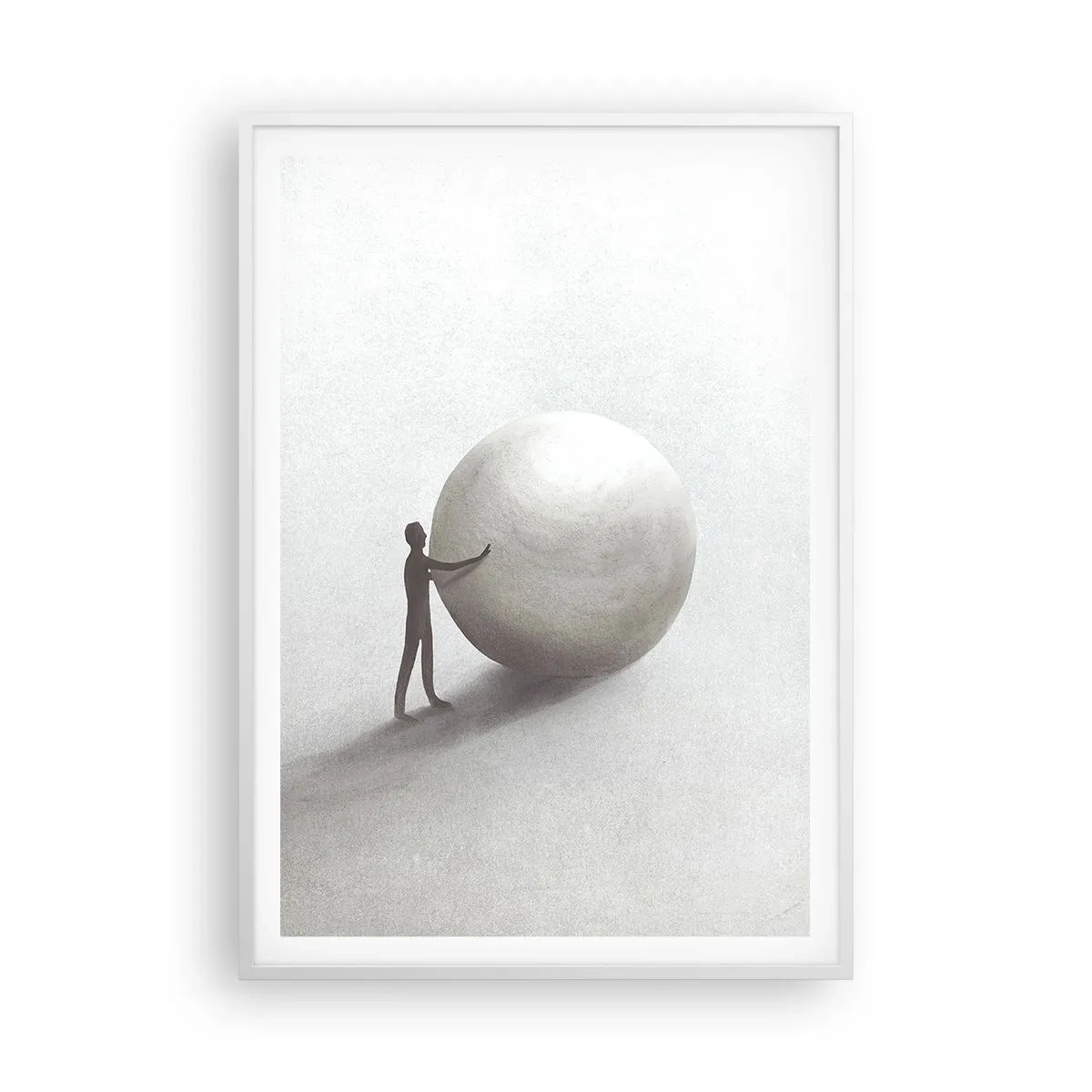 Plakat i hvid ramme - Livets spil - 70x100 cm