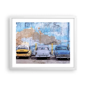 Plakat i hvid ramme - Møde for veteraner - 50x40 cm