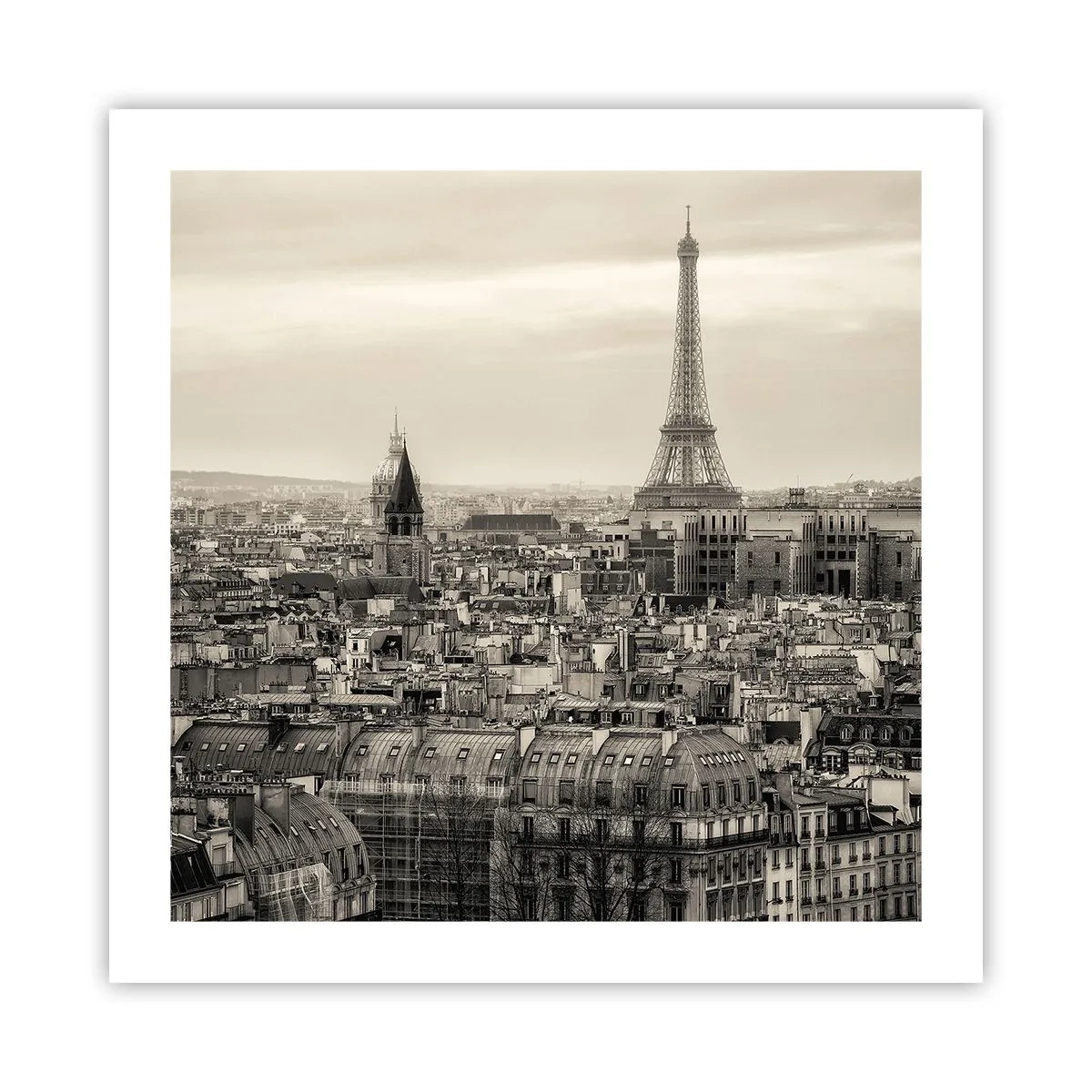 Plakat - Over Paris' hustage - 50x50 cm