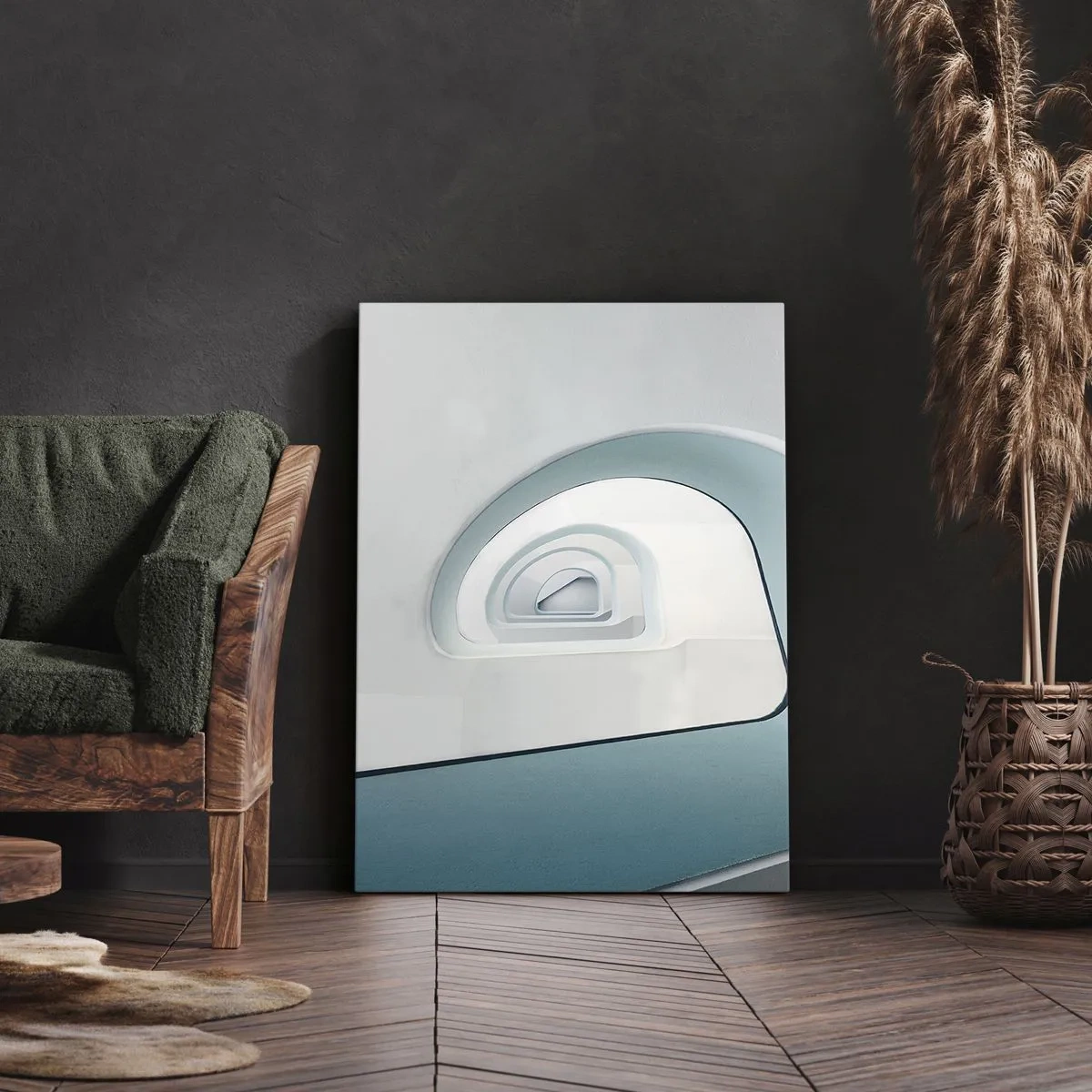 Lærredstryk - Billede på lærred - Til bunden af det blå - 50x70 cm