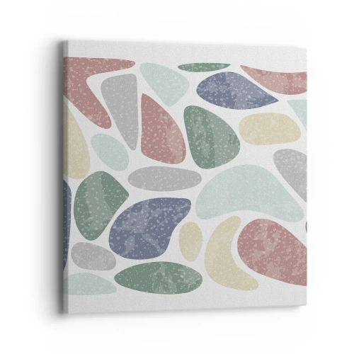 Lærredstryk - Billede på lærred - Mosaik af pulveriserede farver - 40x40 cm
