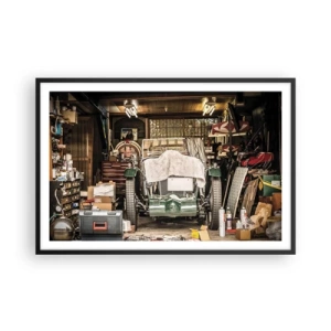 Plakat i sort ramme - Tilbage til fortiden - 91x61 cm