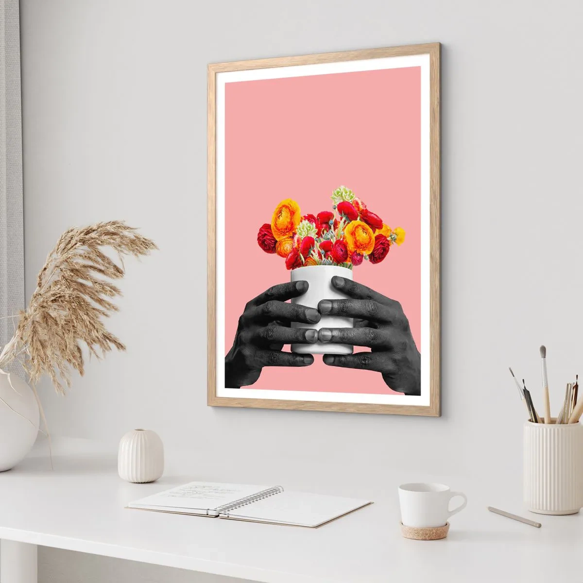 Plakat i ramme af lyst egetræ - Livets apotheose - 50x70 cm