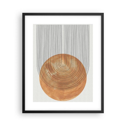 Plakat i sort ramme - En solrig komposition - 40x50 cm