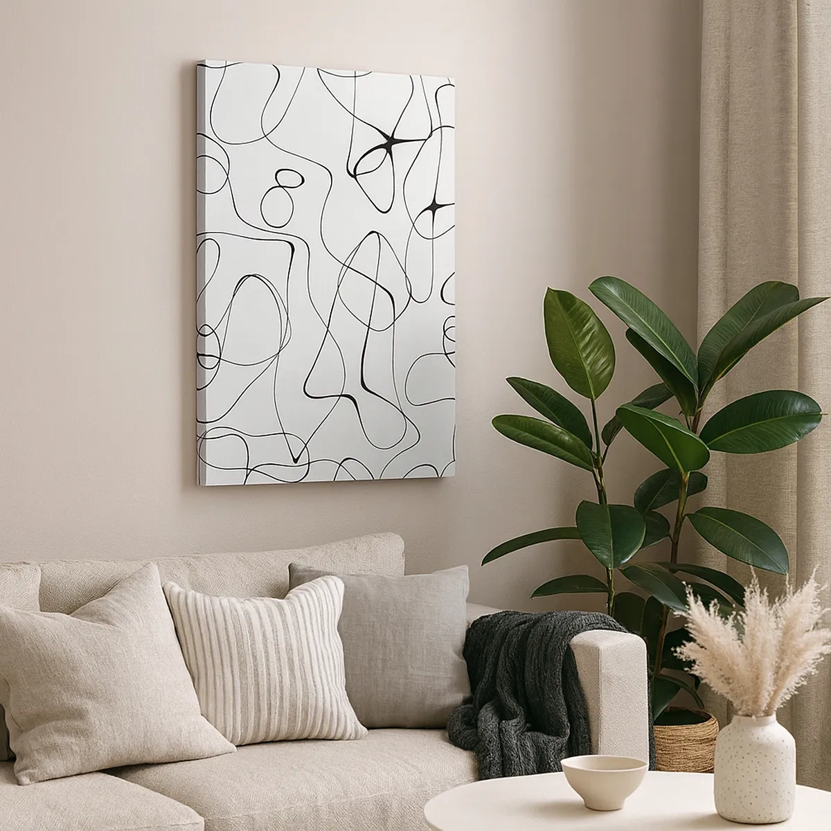 Lærredstryk - Billede på lærred - Livets veje, skæbnens omskiftelser - 50x70 cm