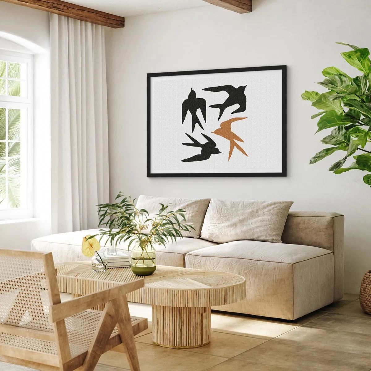 Plakat i sort ramme - Sluge spil - 100x70 cm