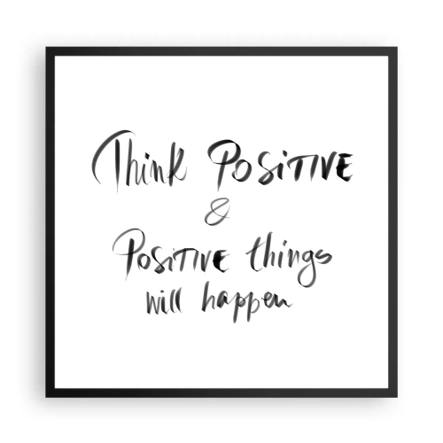 Plakat i sort ramme - Hvordan skal man leve? - 60x60 cm