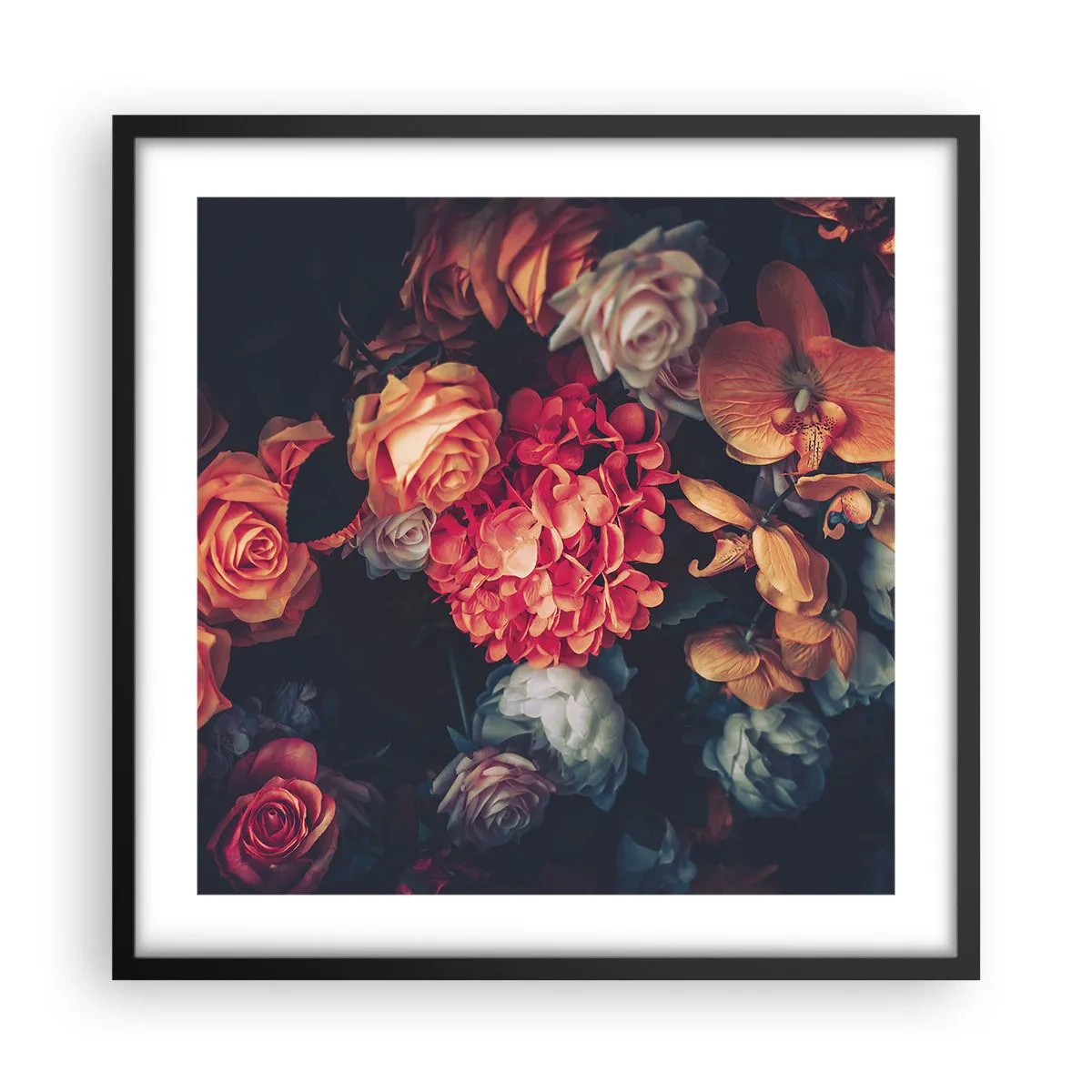 Plakat i sort ramme - Ligesom de hollandske mestre - 50x50 cm