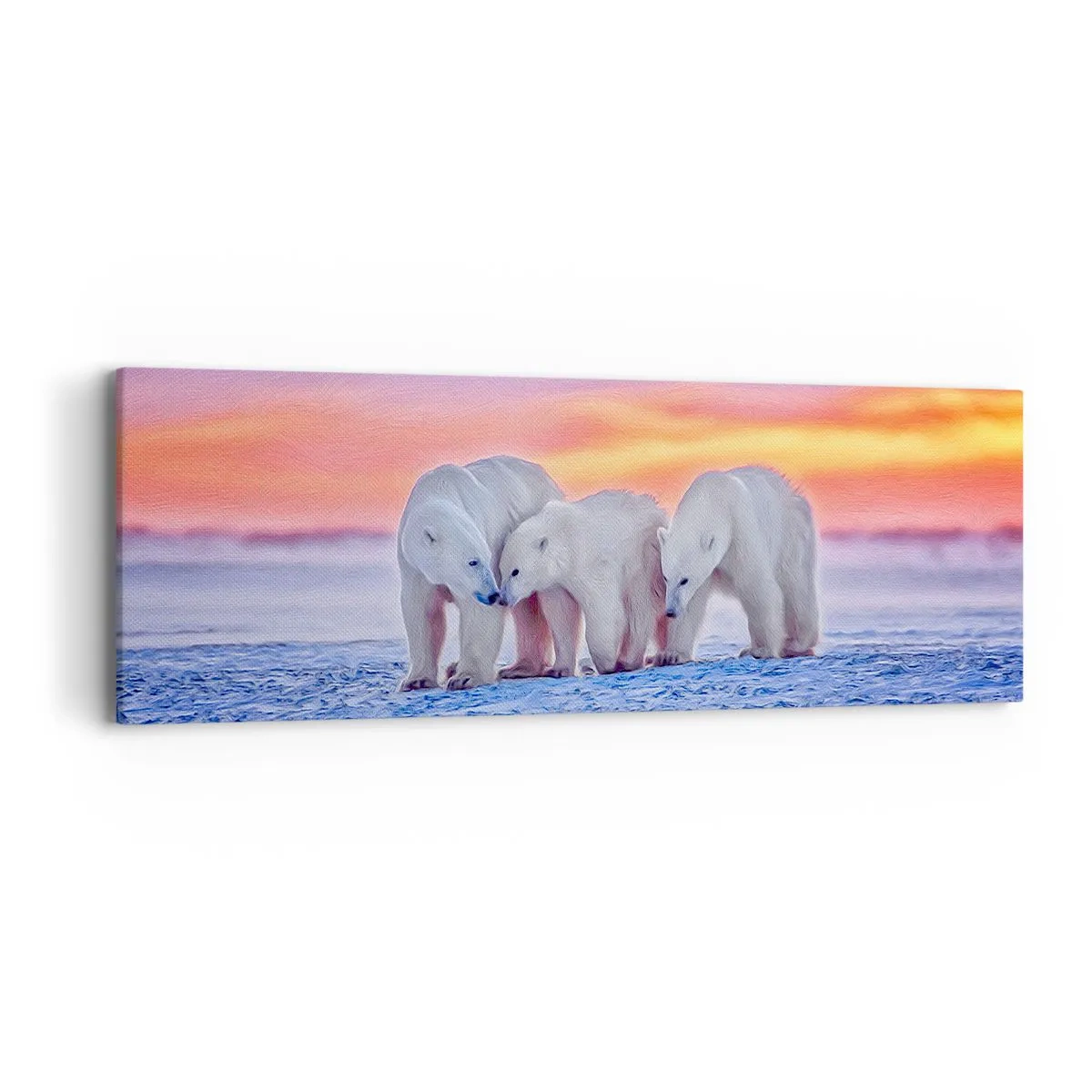 Lærredstryk - Billede på lærred - Familievarme er nok - 90x30 cm