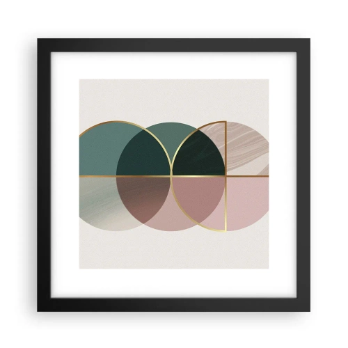 Plakat i sort ramme - Hjul for hjul… - 30x30 cm
