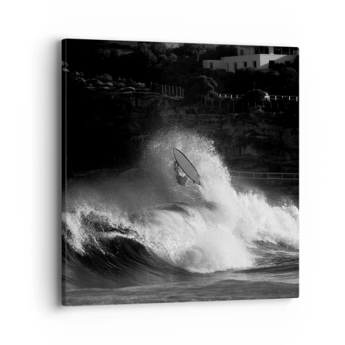 Lærredstryk - Billede på lærred - Udfordring accepteret! - 40x40 cm