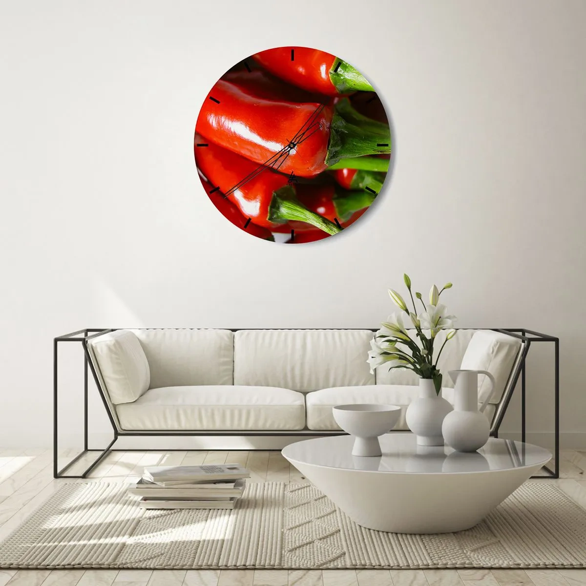 Vægur, Uret - Saftig, skinnende, glat - 40x40 cm