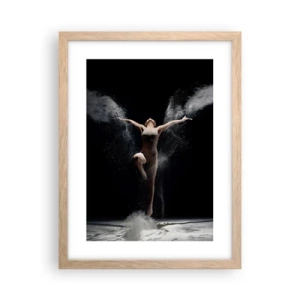 Plakat i ramme af lyst egetræ - Elfer findes - 30x40 cm