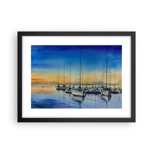 Plakat i sort ramme - Slutningen på en god dag - 40x30 cm