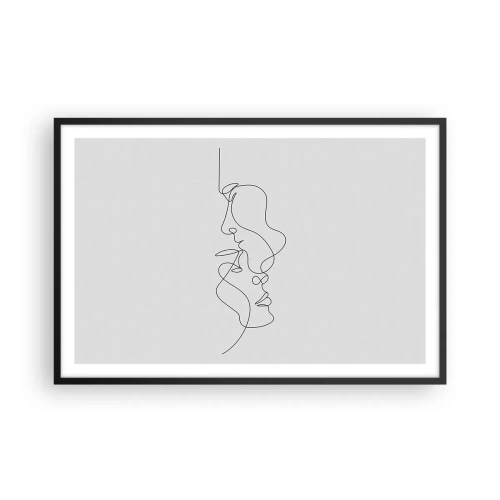 Plakat i sort ramme - Gløderne af glubende begær - 91x61 cm