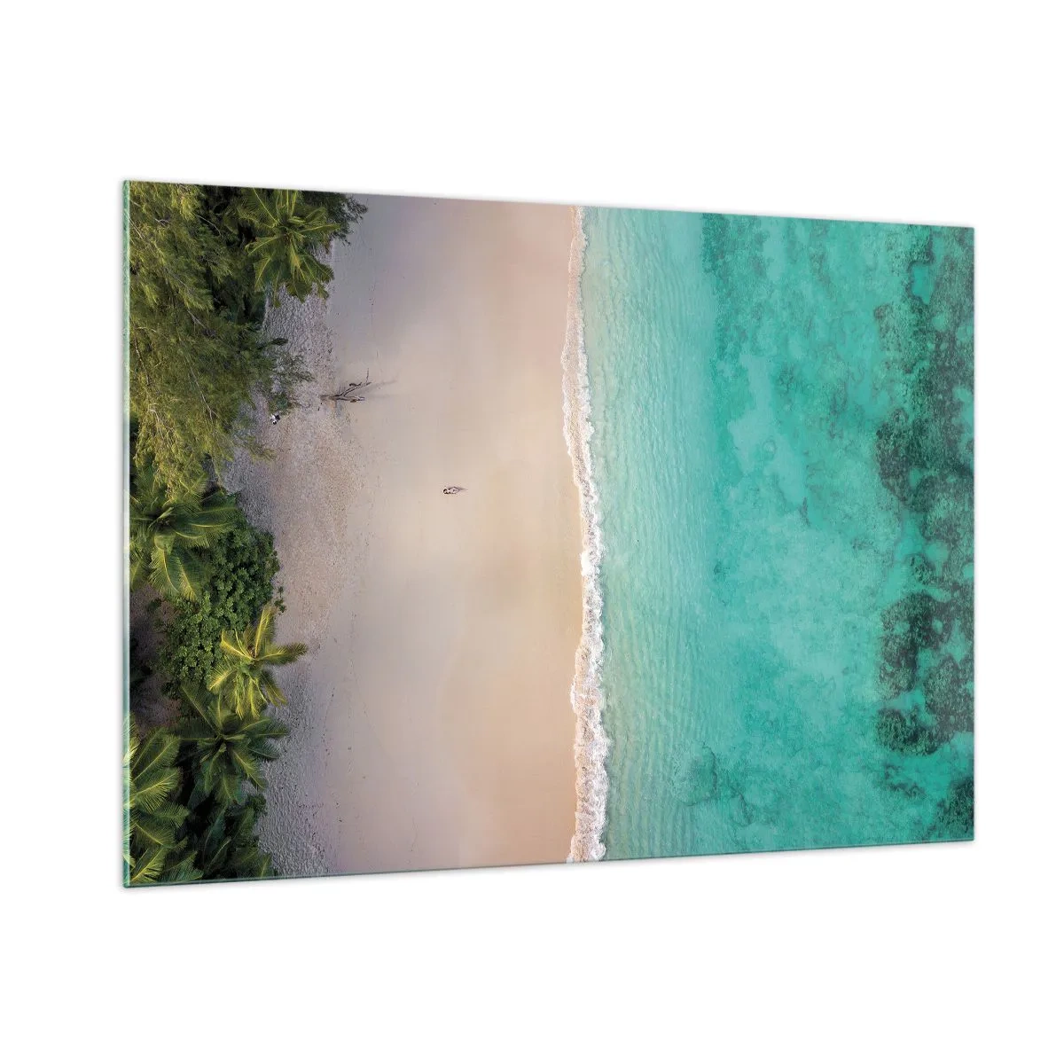 Billede på glas - Paradis strand - 100x70 cm