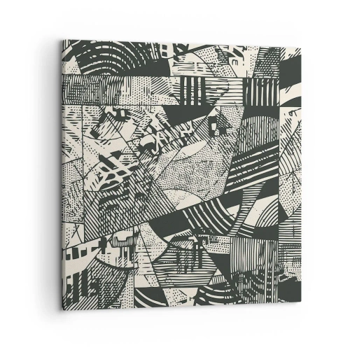 Lærredstryk - Billede på lærred - Nutidens dynamik - 50x50 cm